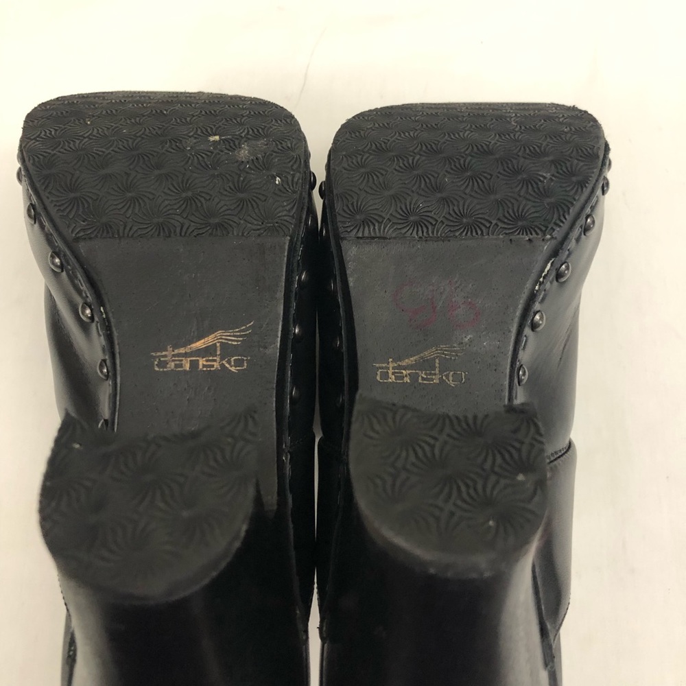 DANSKO Sz 40 Leather Heel Clog Mules - Picture 13 of 14